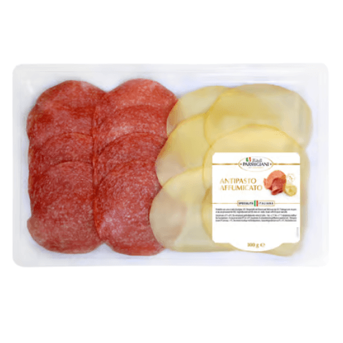 Parmigani Antipasto Salame Ungherese si Scamorza Affumicata 100gr