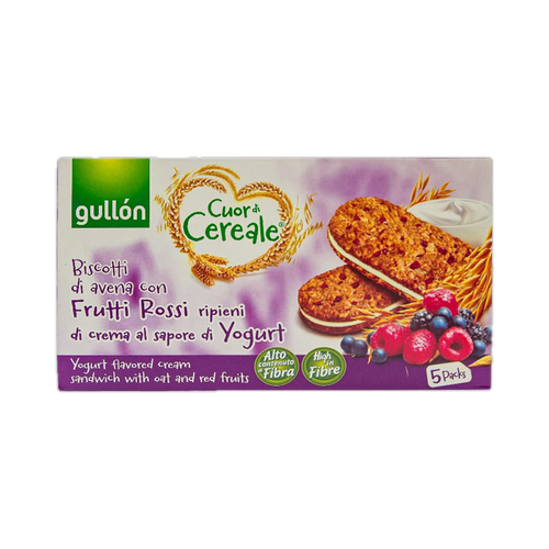 Biscuiti Sandwich cu Fructe de Padure si Iaurt 220gr Gullon