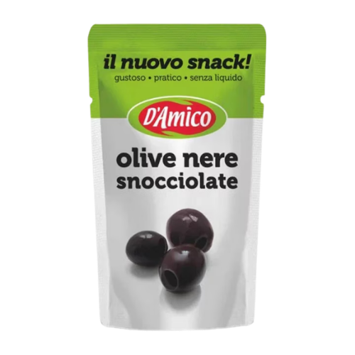 Masline Negre fara Samburi 75gr D`Amico
